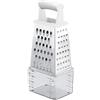 Wintem Gratta Formaggio a 4 Lati in Acciaio Inox con Comodo Contenitore Dosatore - Ideale per Grattugiare Formaggi o Frutta Grazie alle Lame Affilate e Maniglia Superiore - Lavabile in Lavastoviglie