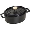 STAUB Cocotte Casseruola Ovale, Ghisa, Nero, 15 cm