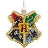 Hallmark Ornamento in vetro con stemma di Hogwarts, decorazione per albero di Harry Potter, ornamento da appendere in vetro, ornamento natalizio da appendere, regali per Natale, Grifondoro,