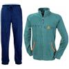 Navigare Pigiama Uomo Caldo Pile Polar Fleece Tutto Aperto con Zip 1732 (IT, Testo, L, Regular, Regular, Verde Mirto)