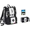 SEVEN SPA Set scuola Juventus by Seven,zaino estensibile + astuccio 3 zip completo + diario(non datato)