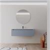 DEGHI Mobile bagno sospeso 120 cm carta da zucchero con lavabo integrato e specchio - Sleek