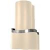 Fhuller Cappa Cucina Aspirante a Parete Moderna con illuminazione led Aspirante/Filtrante 3 velocità - in acciaio inox - beige