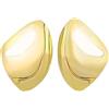 Breil Orecchini da donna di Breil Jewels della collezione Retwist. Gioiello in acciaio IP gold lucido a forma fluida. Chiusura a farfalla. Dimensioni: 51 x 35 mm. La referenza è: TJ3460.