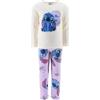 Disney Lilo e Stitch Pigiami per Ragazze, T-Shirt e Pantaloni Lunghi in Velluto per Bambina, 2 Pezzi Pigiama in Morbida Pile, Taglia 12 Anni | Bianco