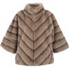 MAPIMANIA - Pelliccia Sintetica Donna di altissima qualità, Stola Scialle elegante fake fur, Pellicciotto corto invernale caldo e morbido cerimonia