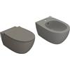 Ceramica Globo - 4All SENZA BRIDA sospesi Wc + bidet + coprivaso soft [AGATA OPACO] - MDS03AT-MDS09AT-MDR20AT