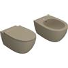 Ceramica Globo - 4All SENZA BRIDA sospesi Wc + bidet + coprivaso soft [PERLA OPACO] - MDS03PA+MDS09PA+MDR20PA