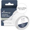 MediaRange 130 etichette di carta universali, compatibili con Dymo 99010/S0722370, 28 x 89 mm, colore: nero su bianco
