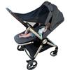 INTIMOM Parasol para asientos de coche infantiles, doona y cochecitos (tamaño mediano). Parasol universale regolabile con trasparente. Tu bebé verá el mundo y estará protegido. por IntiMom