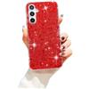 SEHEYA Cover per Samsung Galaxy J6 2018 Custodia Glitter Silicone Morbido Sottile Antiurto Paraurti Protettiva Case Brillantini Scintillante Bling Bling Caso Donna, Paillette Rosso