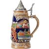 HAUCOZE Amoy-Art Boccale di Birra Tedeschi Germania Oktoberfest Vichingo Beer Stein Mug con Coperchio per Compleanno Regalo Uomini Padre Marito 1.0 Liter