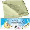 4BABIES - Lenzuolo sopra per culla - Lenzuolino lettino con sbarre - Biancheria da letto per bambini in 100% Cotone Made in Italy certificato OEKO-TEX - Verde Aloe