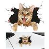 Wanfoou Adesivi Murali Gatti 3D,Adesivi murali Gatti, Anime divertente Simulazione di personalità Gattino Adesivo Styling Adesivo per Auto Decalcomanie per Auto