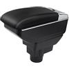 YJYWZH Auto Braccioli per Opel Corsa D 2006-2014 Bracciolo Bracciolo Doppio Strato Scatola Portaoggetti Console Centrale Interna Cuciture Nere