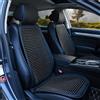 Blueshyhall Coprisedile auto con massaggio, 1 pezzo Coprisedili auto freschi e traspiranti, coprisedile auto per sedili anteriori, perle di legno, coprisedile universale, cuscino massaggiante per auto