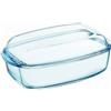 Pyrex, pirofila ignifuga, resistente al calore, teglia con coperchio in vetro, Vetro, 4,6 L