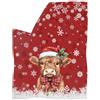 Biyejit Coperta natalizia a forma di mucca, per tutte le stagioni, per divano, camera da letto, sedia, taglia XS-3XL