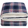 emmevi Coperta Plaid Sherpa Doppio Strato Morbida Matrimoniale Pile Vellutato Mod. TRAPUNTA AGNELLATA (F)