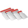 Topolenashop Set 4 Spatole Giapponesi in Acciaio - Misure 47/70/87/105 mm - Flessibili per Verniciatura, Stuccatura, Rasatura e Rifiniture su Muri, Vetro e Metallo 9364401