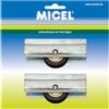 MICEL - 91897 - Cuscinetto per Finestra Scorrevole CO-1B, con Alloggiamento Metallico e Ruota, Confezione da 2 pezzi, in Alluminio, 40 x 12,9 x 18 mm