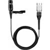 generic Microfono lavalier nero, microfono cardidido a condensatore a clip per sistemi wireless Audio-Technica, mini spina Hirsoe a 4 pin