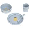 LÄSSIG Set di stoviglie per bambini (piatti, tazze, ciotole, cucchiai) senza melamina, senza BPA, lavabili in lavastoviglie e nel microonde/Dish Set Happy Fruits Lemon