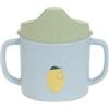 LÄSSIG Tazza per bambini con manico e coperchio rimovibile 150 ml/Sippy Cup Happy Fruits Lemon