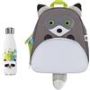 Chicco Kit Zaino Termico Procione e Borraccia Termica Panda, Pratico Kit Composto da Portapappa Termico A Forma Di Procione e Borraccia Termica In Acciaio Inox Con Panda da 350 ml, 2 Anni +