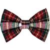 dod.i_boutique Papillon per cani, in tessuto scozzese, accessorio per collare, realizzato a mano nel Regno Unito (tartan grande bianco e rosso)
