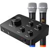 Rybozen Mini lettore karaoke portatile wireless microfono altoparlante Bluetooth Mini Home KTV compatibile con iPhone Android Smartphone PC e altri lettori audio