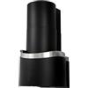 Fhuller Cappa Cucina Aspirante a Parete Moderna con illuminazione led Aspirante/Filtrante 3 velocità - in acciaio inox - Nera - Made in Italy