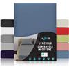 Dreamzie Lenzuolo Con Angoli Cotone - 140x190/200 - Oeko Tex certificato - Blu - Lenzuola Francese 140x190/200