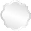 Howard Elliott Collection Scalloped Frameless Specchio Senza Cornice Smerlato, Square (16-inch)