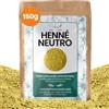 VIRHEA® Henné Neutro 150g- Rinforzante per Capelli, Effetto Incolore per Tutti i Tipi di Capelli - Maschera Naturale Anti-Frizz, Volume e Brillantezza - Cura del Cuoio Capelluto e Pre-Colorizzazione