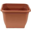 greemotion fioriera Pia terracotta - Flower Pot 58x58cm - 76,5L fioriere angolare - in plastica resistente ai raggi UV Planter - fioriera gelo - Fioriera con fori inferiori - accessori per i