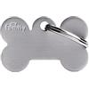 My Family MyFamily Medaglietta per Cane Made in Italy, Osso Piccolo, Targhetta Cane, Smaltata a Mano in Metallo, Collezione Basic, 30x19 mm