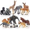 TOYMANY 12 Pezzi Forestale Animale Figure Set Wild Game Figures Jungle Animals Baby Figure Plastica Animali Zoo, Uovo di Pasqua, Coperchio della torta Regalo di compleanno di Natale per i bambini
