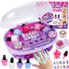 Tacobear Kit Unghie Bambina 6-12 Anni Peel Off Smalto per Bambina Asciuga Unghie Bambina Adesivi per Unghie Set Manicure Gioco Trucchi Compleanno Regalo per Bambina 5 6 7 8 9 10 11 12 anni