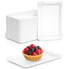 Generic Commerline 3000 piatti di carta 30 rettangolari, 10 x 16 cm, usa e getta, piatti per torte, feste, piatti usa e getta, piatti di carta monouso (3000, piatti di carta 30 (10 x 16 cm)