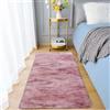 Oxford Homeware Tappeto soggiorno 60 x 110 cm - Tie-Dye rosa lilla tappeto per camera da letto antiscivolo - moderno super morbido peluche soffice tappeto shaggy per salotto - non perde pelo, tappeto