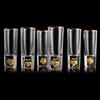 DUJUST Bicchieri di cristallo (2 oz), Set di bicchieri da shot decorati con scaglie d'oro 24K, senza BPA e senza piombo, perfetti per l'arredamento e la collezione, scelte regalo - 6 pz.