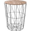 WELL HOME MOBILIARIO & DECORACIÓN Tavolino Nero 'Kumi' Ø47x57cm, Ø47x57