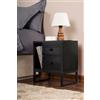 Hanah Home Nightstand, Wood Black, 50 x 18 x 5 cm, realizzata in 100% melamina, spessore: 18 mm, design elegante e funzionale