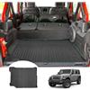 GAFAT Compatibile con Wrangler JL 2021-2026 2027 Tappetino per Bagagliaio, Facile da Piegare, Wrangler 4xe Plug-in Hybrid Tappetini TPE Tutte le Stagioni, Scan Originale 3D Bordo Alto, Multifunzione
