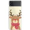 Yoedge Natalizia Cover per Samsung Galaxy Z Flip3 5G 6,3, Trasparente Rigida Custodie per Cellulari Pieghevole con con Babbo Natale Disegni Modello, Antiurto Originale Cover per Samsung Z Flip3 5G, 9