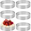 Teokantz 6 Pezzi Ø 8 cm Anello Microforato Crostata, Stampo Crostata Microforato in Acciaio Inox 430, Anello Traforato per Crostate Pasticceria Mini Torte Mini Pizze Muffin