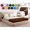 Sesto Senso Lenzuolo con Angoli 180x200 Marrone Spugna Frotte 100% Cotone