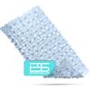 Brandsseller Brandseller Tappetino per vasca da bagno o per doccia effetto pietra, disponibile nei colori bianco, nero, grigio, trasparente e melange, Vinile, blu trasparente, Vasca da bagno: 70x35 cm