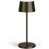 Madrigal Stilosa XL Lampada da Tavolo Senza Fili - Abat Jour Led Ricaricabile Scrivania e Comodino di Design - Lume Touch USB C - Luce Wireless Salotto - Dimmerabile - Lampade Ristorante - Nero Tropicale